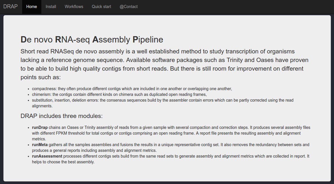 DRAP screenshot