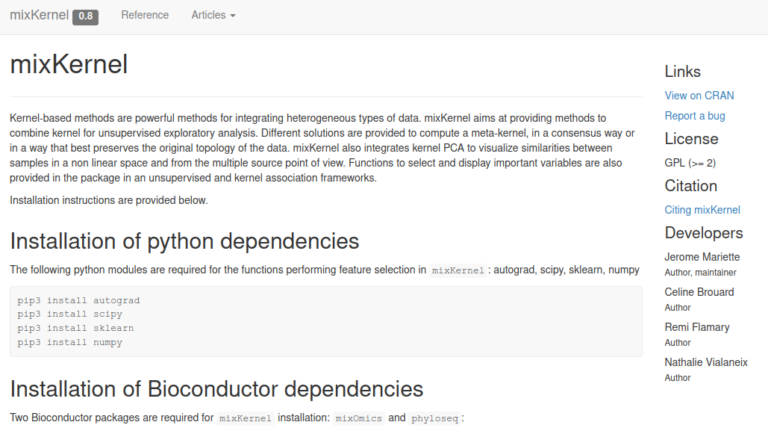 mixKernel screenshot